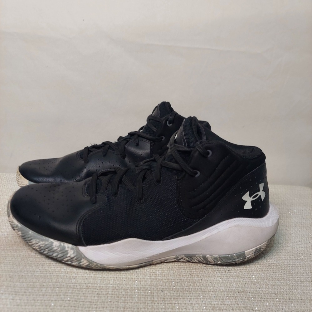 Under Armour Jet 21 Mens Basketball Shoes Black White‎ Camo 3024260-001 Size 10